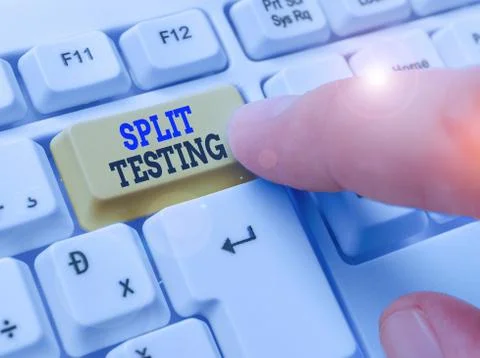 Word writing text Split Testing. Business concept for issuing the traffic of a 写真素材