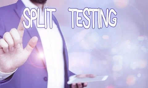Word writing text Split Testing. Business concept for issuing the traffic of a 写真素材