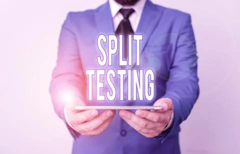 Word writing text Split Testing. Business concept for issuing the traffic of a 스톡 사진