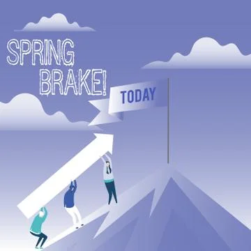 Word writing text Spring Brake. Business concept for Easter week School vacation Stock Illustration