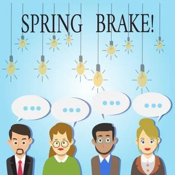 Word writing text Spring Brake. Business concept for Easter week School vacation Stock Illustration