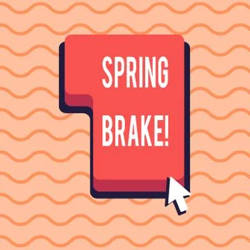 Word writing text Spring Brake. Business concept for Easter week School vacation Stock Illustration