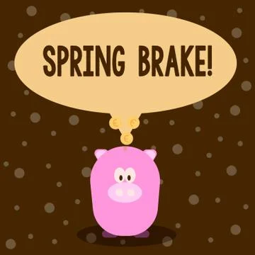Word writing text Spring Brake. Business concept for Easter week School vacation Stock Illustration