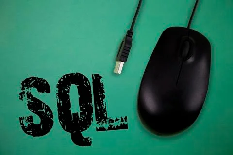 Word writing text Sql. Business concept for A standard computer language for  Foto stock