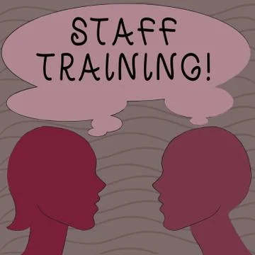 Word writing text Staff Training. Business concept for learn specific knowledge Stock Illustration