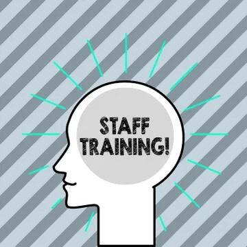 Word writing text Staff Training. Business concept for learn specific knowledge Stock Illustration