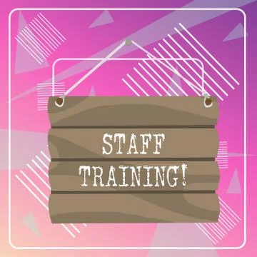 Word writing text Staff Training. Business concept for learn specific knowledge Stock Illustration