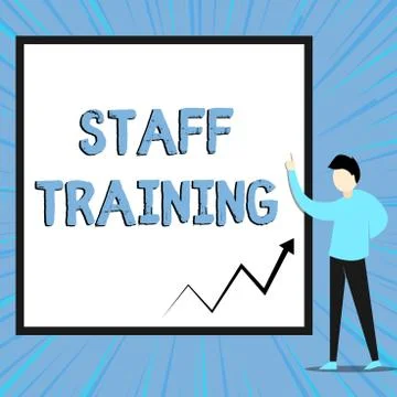 Word writing text Staff Training. Business concept for A program that helps 스톡 일러스트