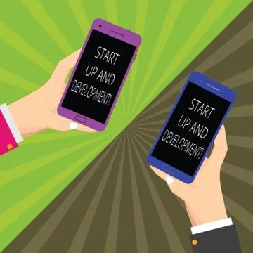 Word writing text Start Up And Development. Business concept for New business 스톡 일러스트