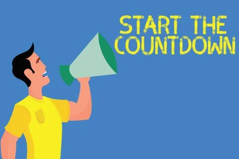 Word writing text Start The Countdown. Business concept for Sequence of Backward 库存插图