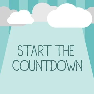 Word writing text Start The Countdown. Business concept for Sequence of Backward Stock Illustration