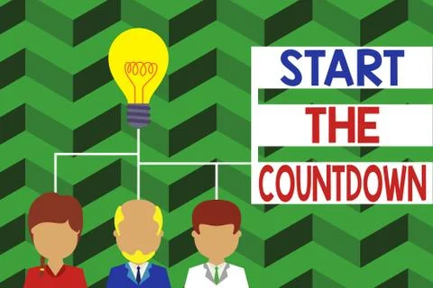 Word writing text Start The Countdown. Business concept for Sequence of Backward Stock Illustration