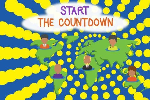 Word writing text Start The Countdown. Business concept for Sequence of Backward Stock Illustration