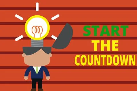 Word writing text Start The Countdown. Business concept for Sequence of Backward Stock Illustration