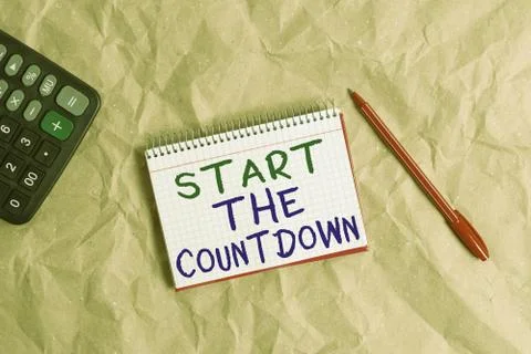 Word writing text Start The Countdown. Business concept for Sequence of Backward Stock-Fotos