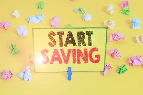 Word writing text Start Saving. Business concept for money that a demonstrating Stock Photos