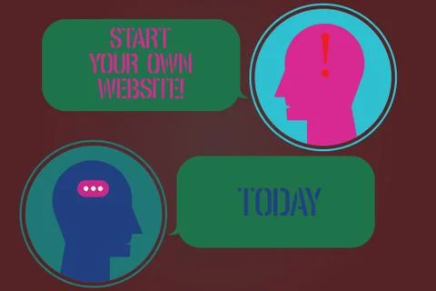 Word writing text Start Your Own Website. Business concept for Serve as Stock-Illustration