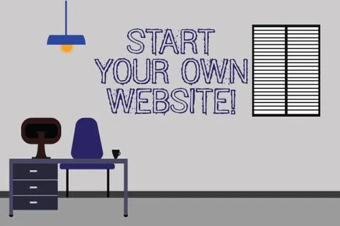 Word writing text Start Your Own Website. Business concept for Serve as 스톡 일러스트