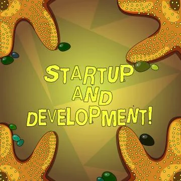 Word writing text Startup And Development. Business concept for search for a 스톡 일러스트