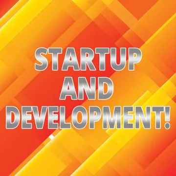 Word writing text Startup And Development. Business concept for search for a 스톡 일러스트