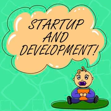 Word writing text Startup And Development. Business concept for search for a Stockillustratie