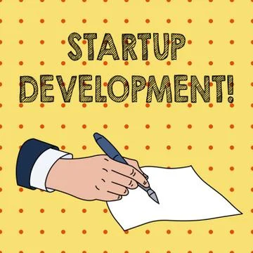 Word writing text Startup Development. Business concept for efficiently develop Stock Illustration