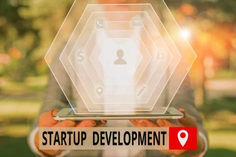 Word writing text Startup Development. Business concept for efficiently develop 写真素材