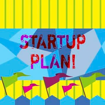 Word writing text Startup Plan. Business concept for Development starting Illustrazione stock