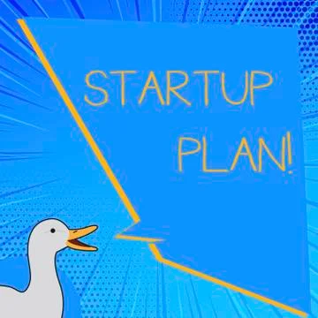 Word writing text Startup Plan. Business concept for Development starting Stock Illustration