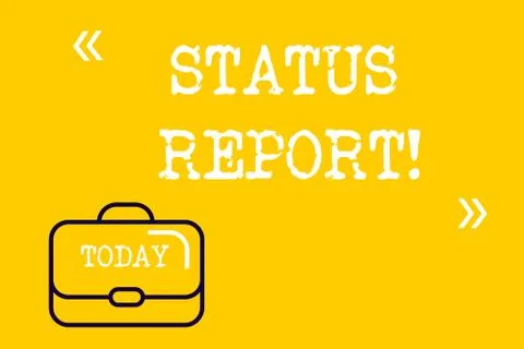 Word writing text Status Report. Business concept for document relating a Stock Illustration