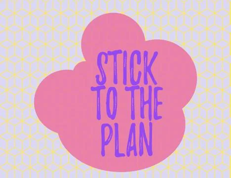 Word writing text Stick To The Plan. Business concept for To adhere to some plan イラスト素材