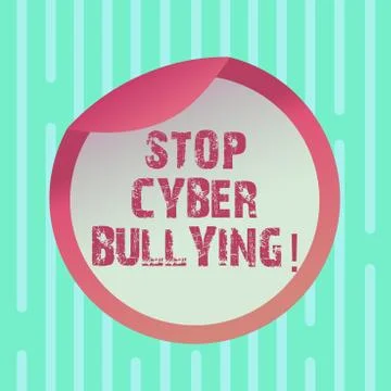 Word writing text Stop Cyber Bullying. Business concept for prevent use of Stock Illustration