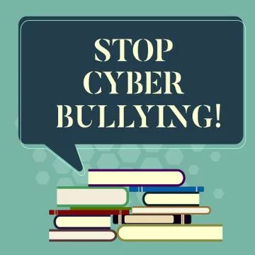 Word writing text Stop Cyber Bullying. Business concept for prevent use of Stock Illustration