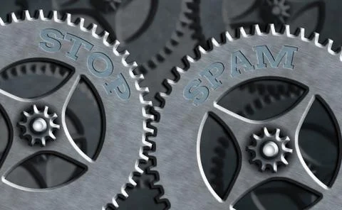 Word writing text Stop Spam. Business concept for end the Intrusive or Stock Illustration