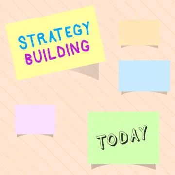 Word writing text Strategy Building. Business concept for Leveraging Buying a Ilustración de archivo