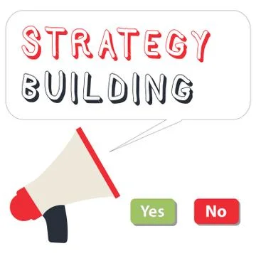 Word writing text Strategy Building. Business concept for Leveraging Buying and Ilustración de archivo
