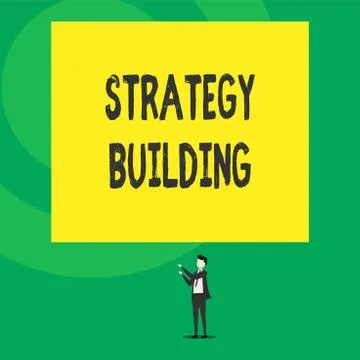 Word writing text Strategy Building. Business concept for Leveraging Buying and Ilustración de archivo