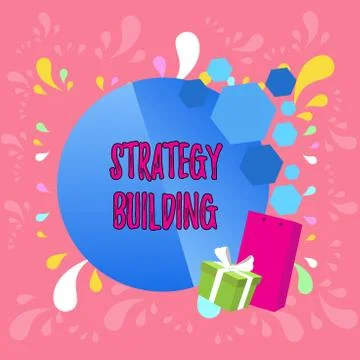 Word writing text Strategy Building. Business concept for Leveraging Buying and Ilustración de archivo