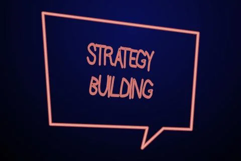 Word writing text Strategy Building. Business concept for Leveraging Buying and Ilustración de archivo
