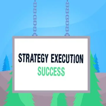 Word writing text Strategy Execution Success. Business concept for putting plan Stock Illustration