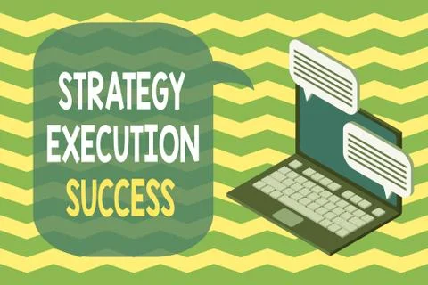Word writing text Strategy Execution Success. Business concept for putting plan Stock Illustration