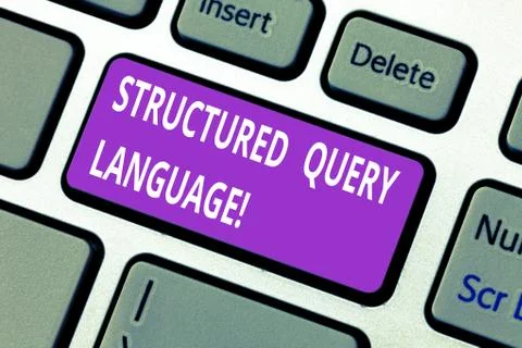 Word writing text Structured Query Language. Business concept for computer Stock Photos