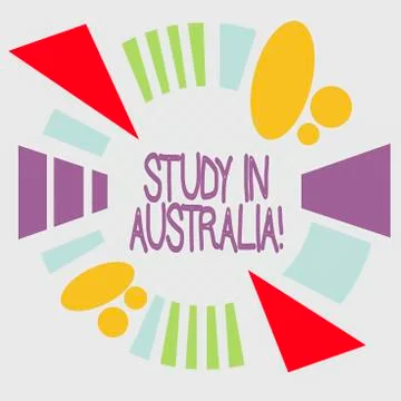 Word writing text Study In Australia. Business concept for going into foreign Stock Illustration