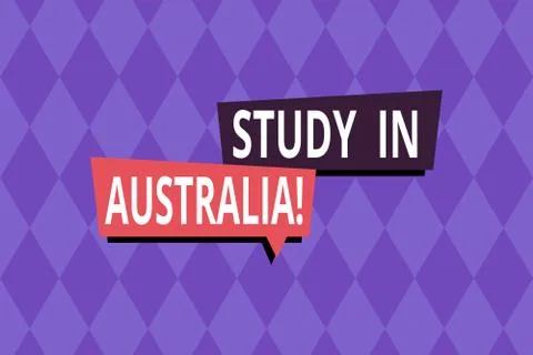Word writing text Study In Australia. Business concept for going into foreign Stock Illustration