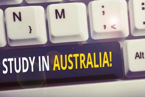 Word writing text Study In Australia. Business concept for going into foreign Stock Photos