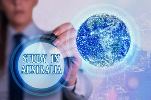 Word writing text Study In Australia. Business concept for going into foreign 스톡 사진