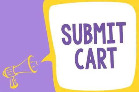Word writing text Submit Cart. Business concept for Sending shopping list of イラスト素材