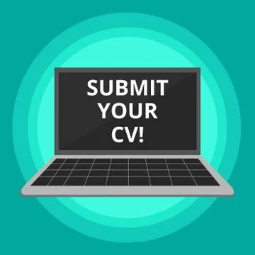 Word writing text Submit Your Cv. Business concept for Looking for a job 스톡 일러스트