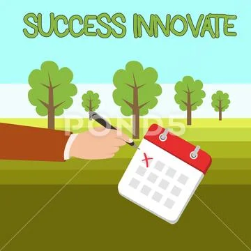 Word writing text Success Innovate. Business concept for make organizations more Stock Illustration