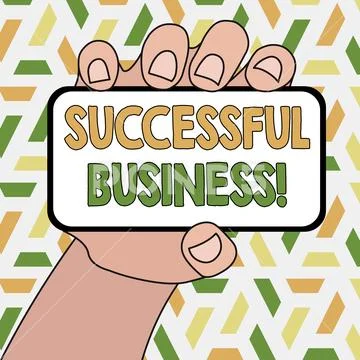 Word writing text Successful Business. Business concept for Achievement of goals Stock Illustration